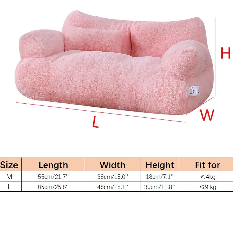 YOKEE Luxury Cat Bed Super Soft Warm Sofa for Small Dogs Detachable Washable Non-slip Kitten Puppy Sleeping House Pet Supplies