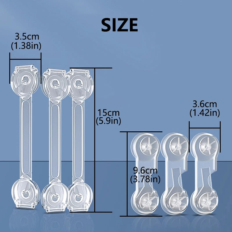 5*10 Pieces Baby Safety Drawer Anti-Pinching Hand Cabinet Drawer Locks Plastic White Safety Buckle for Children Kids Protection