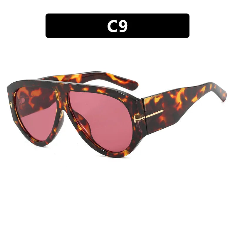 New Vintage Woman Oval Shape Sunglasses Brand Designer Sun Glasses Trendy Street Shoot Shades Eyewear UV400 Gafas De Sol