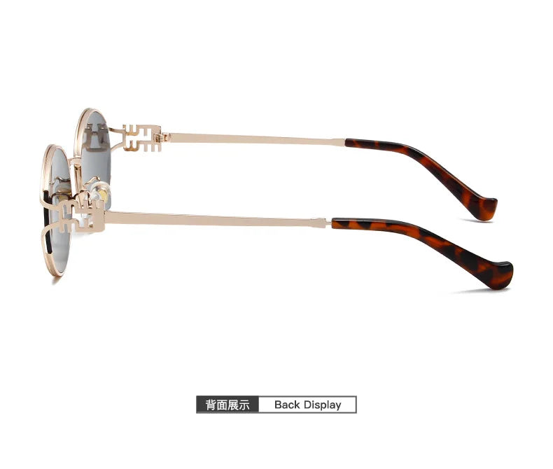 Fashion Small Sunglasses Brand Designer Metal Woman Prescription Optical Frame Eyeglasses UV Protection Man Shades Oculos De Sol