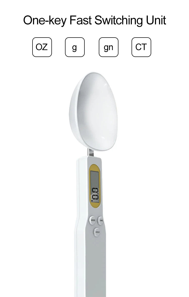 500g/0.1g Weight Measuring Spoon Portable LCD Digital Kitchen Scale Electronic Food Measuring Spoon Scale Kitchen Tool for Food