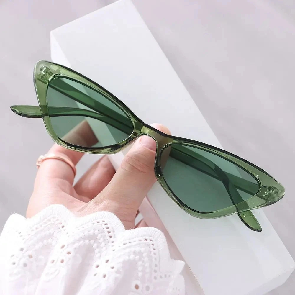 Vintage Cat Eye Sunglasses for Women Small Frame Retro Sunglasses UV400 Protection Eyewear Fashion Trendy Streetwear Accessories