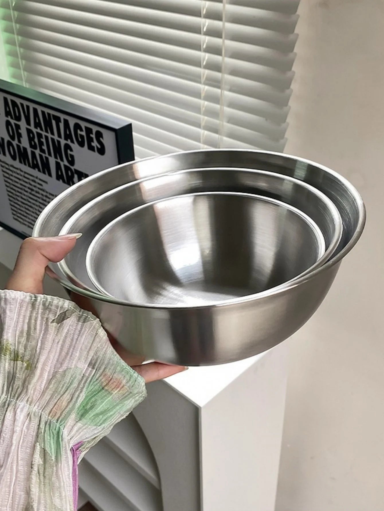 Stainless Steel Gold And Silver Salad Bowl Rice Noodles Lamian Noodles Bowl Kitchen Tableware Food Container