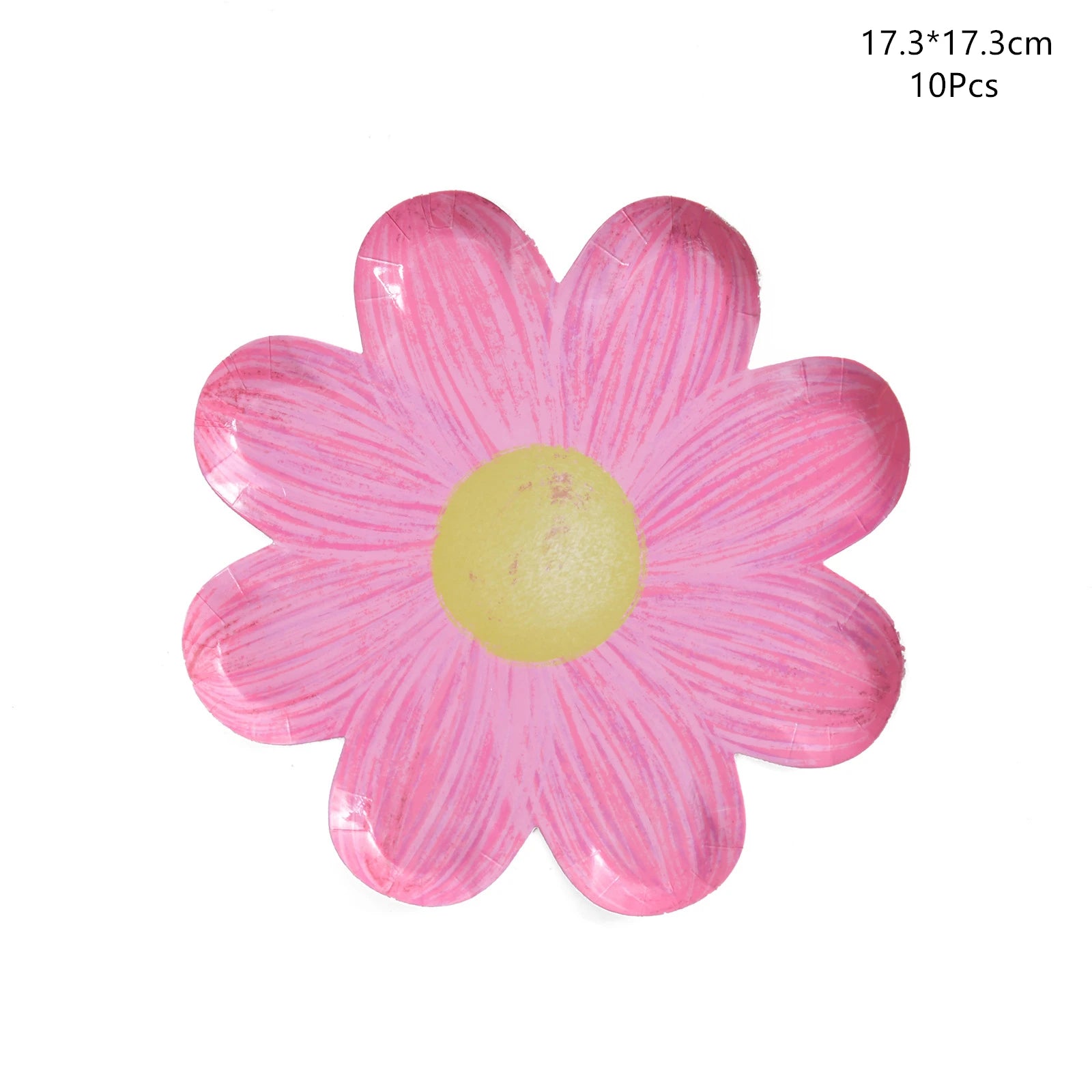 Disposable Daisy Paper Plate Flower Meal Plate Picnic Cake Plates Birthday Theme Party Decoration