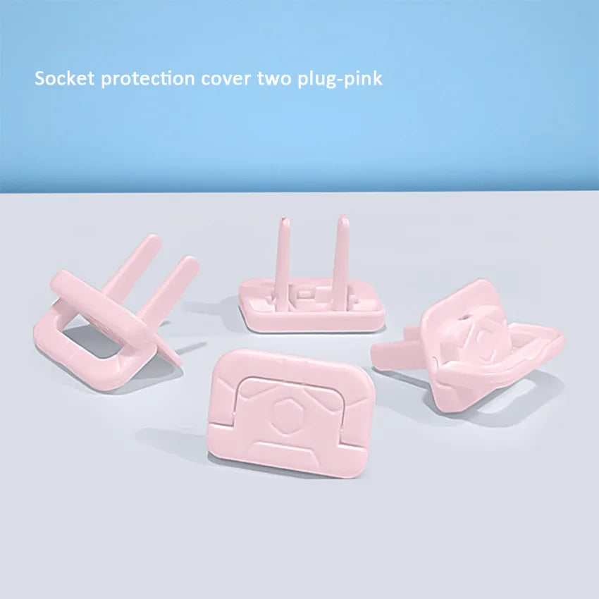 Two-pin Socket Holes Baby Anti-electric Shock Protection Cover Child Switch Socket Electrical Safety Plug Guard Protector Shield