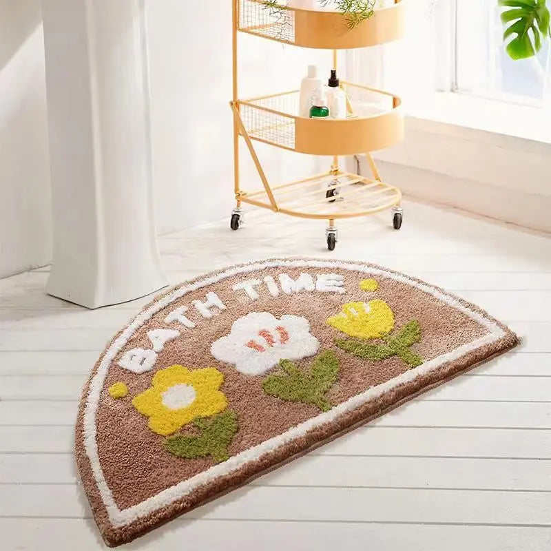 VIKAMA Cartoon Bathroom Non-slip Floor Mats Entrance Faux Cashmere Floor Rug Bedroom Bathroom Non-slip Floor Mat Home Decoration