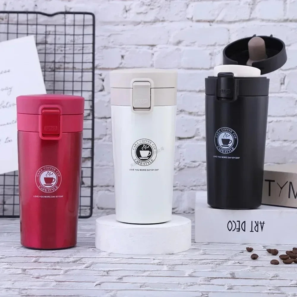 500ml Thermal Mug Double Wall 304 Stainless Steel Coffee Cup Tea Vacuum Flask Thermos Water Bottle Leak-proof Thermos Mug Coffee