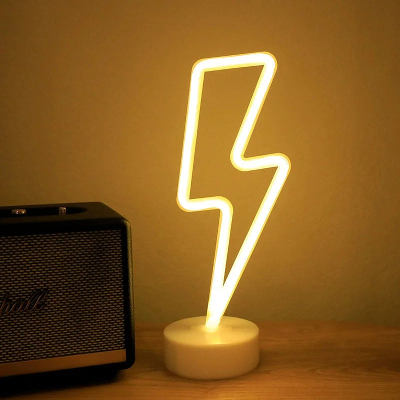 Battery/USB LED Neon Night Light Sign Flamingo Coconut Tree Cactus Table Lamp Kids Birthday Gifts Bedroom Christmas Art Decor