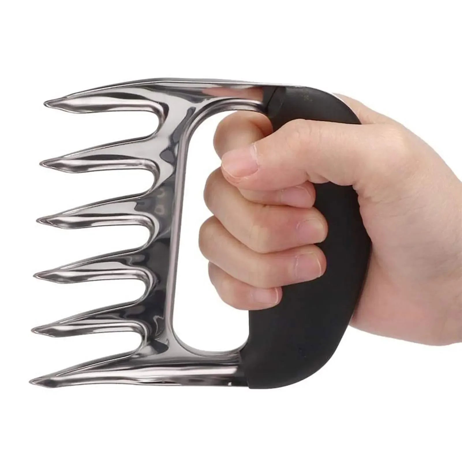 2pc Stainless Steel/ABS Manual Bear Claws Barbecue Fork BBQ Pull Meat Handler Pork Clamp Roasting Fork Kitchen Accessories