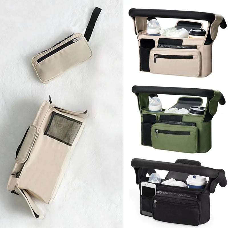 Baby Stroller Storage Large Capacity Travel Hanging Bag Mummy Bag Phone Bottle Holder Pram Diaper Bags Baby Stroller Accessories