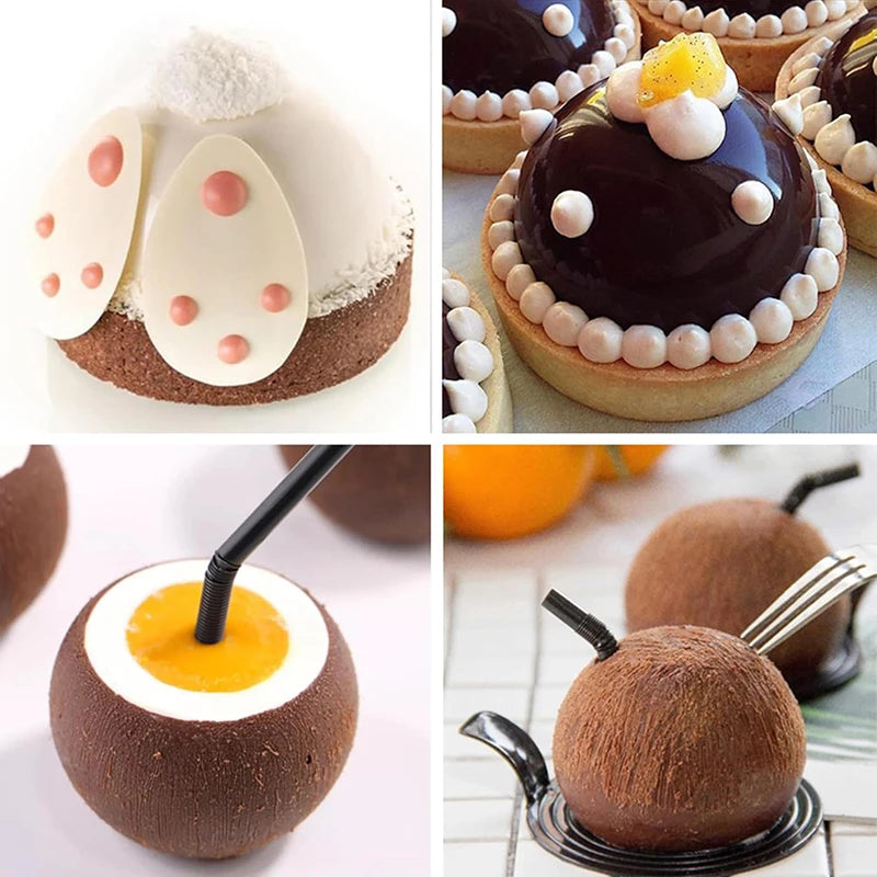 3D Sphere Silicone Mold For Mousse Cake Baking Ball Shape French Dessert Chocolate Truffle Pastry Tools Kitchen Accessories Item
