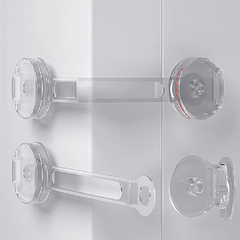 5*10 Pieces Baby Safety Drawer Anti-Pinching Hand Cabinet Drawer Locks Plastic White Safety Buckle for Children Kids Protection