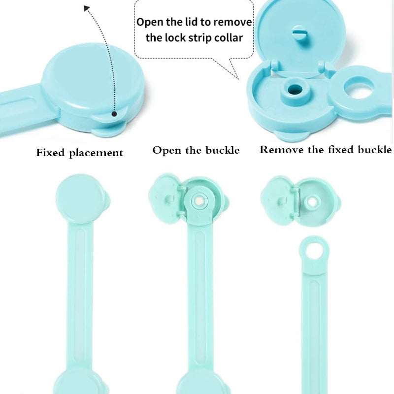 5*10 Pieces Baby Safety Drawer Anti-Pinching Hand Cabinet Drawer Locks Plastic White Safety Buckle for Children Kids Protection