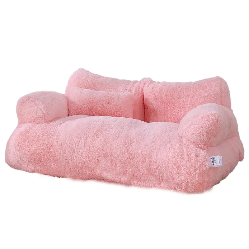 YOKEE Luxury Cat Bed Super Soft Warm Sofa for Small Dogs Detachable Washable Non-slip Kitten Puppy Sleeping House Pet Supplies