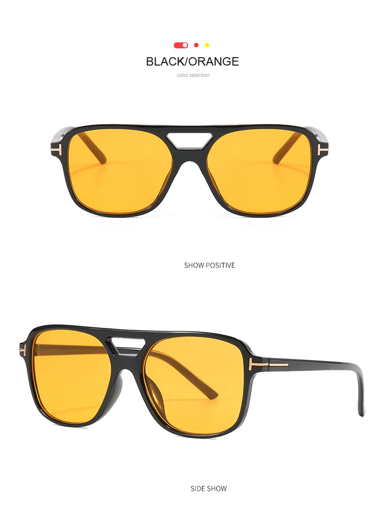 New Fashion Pilot Sunglasses Women Double Bridge Oversized Sun Glasses Oval Goggles Classic Candy Color Design Eyewear UV400