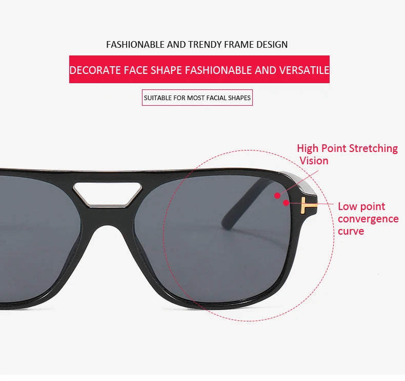 New Fashion Pilot Sunglasses Women Double Bridge Oversized Sun Glasses Oval Goggles Classic Candy Color Design Eyewear UV400