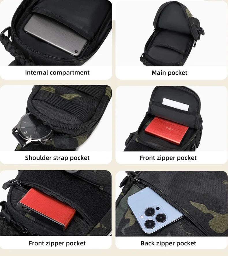 Men's Waist Bag Sports Shoulder Outdoor Fanny Pack Camping Hiking Fishing Climbing Backpack for Male Travel Sling Chest Bags 가방