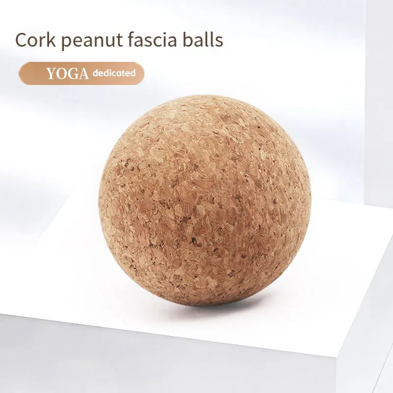 1PC/2PC GOUNOD Density Cork Yoga Ball Non-dandruff Yoga Massage Ball Fascia Ball