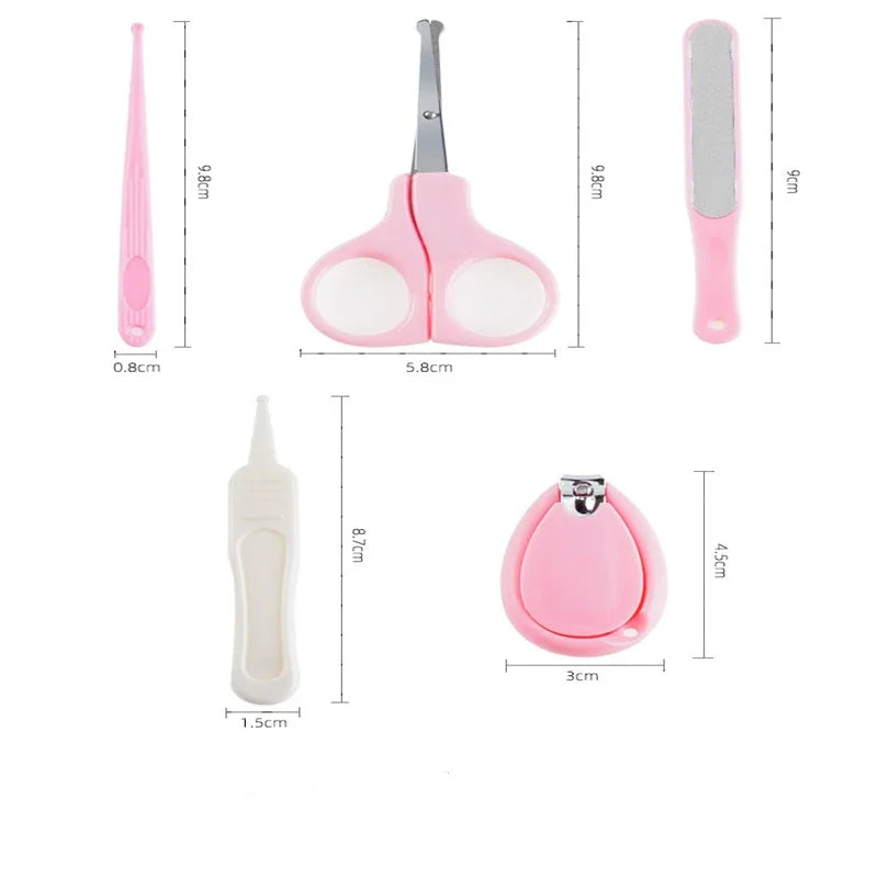 Safe Portable  Nail Clipper Trimmer Tweezer with Box Children Manicure Kit Newborn Baby Nail Scissor Baby Nail Care Tool Kid