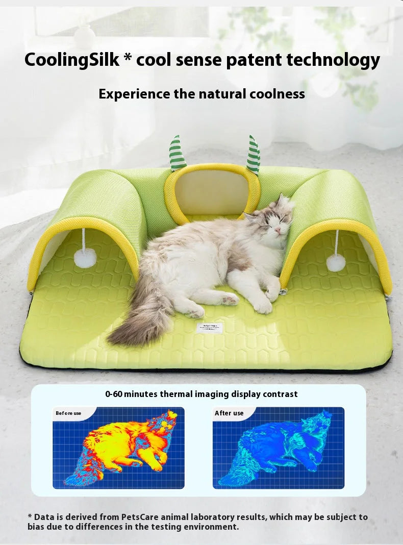 Spring and Summer Breathable Monster Cat Bed Four Season Universal Cat Nest Cat Tunnel Sleeping Pet Nest Cat Mat Cat Accessories