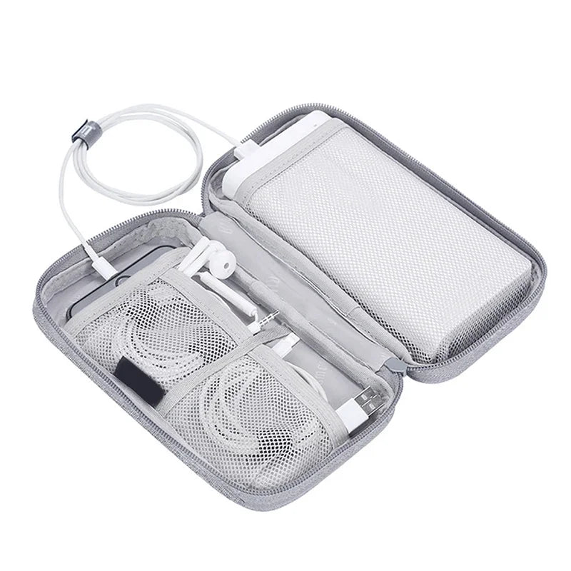 Data Cable Storage Bag Waterproof Portable Carry Case Layers Storage Bag Travel Organizer Bag for Cable Cord USB Charger