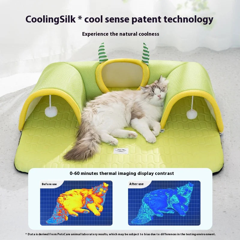 Spring and Summer Breathable Monster Cat Bed Four Season Universal Cat Nest Cat Tunnel Sleeping Pet Nest Cat Mat Cat Accessories