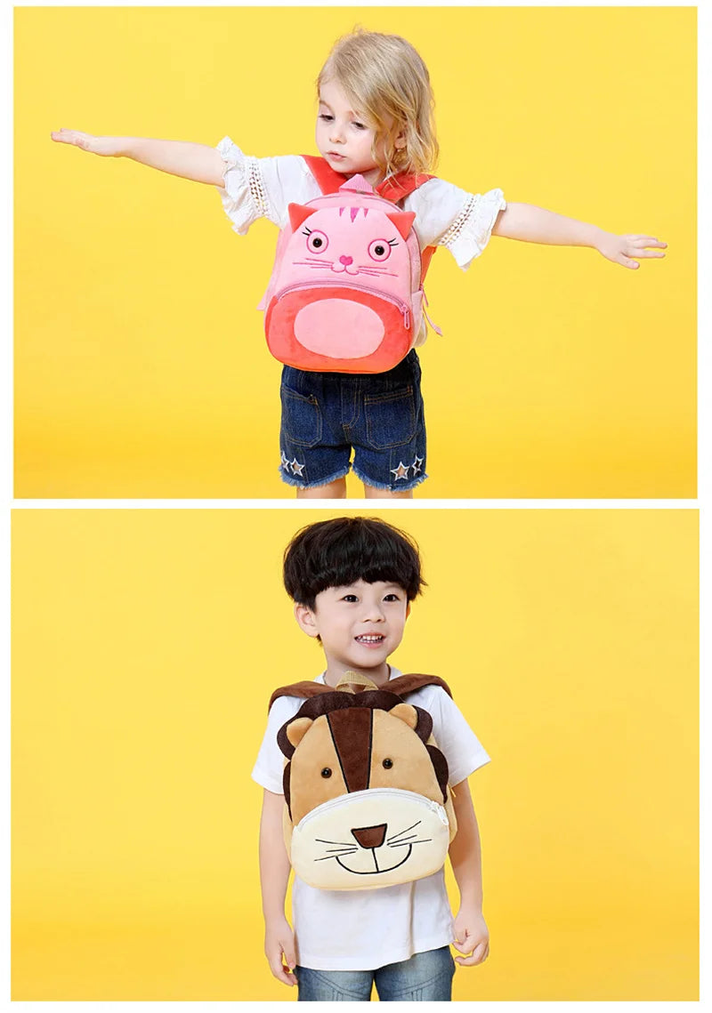 Cartoon Plush Children Backpacks Kindergarten Schoolbag Animal Kids Backpack Children School Bags Girls Boys Backpacks  4