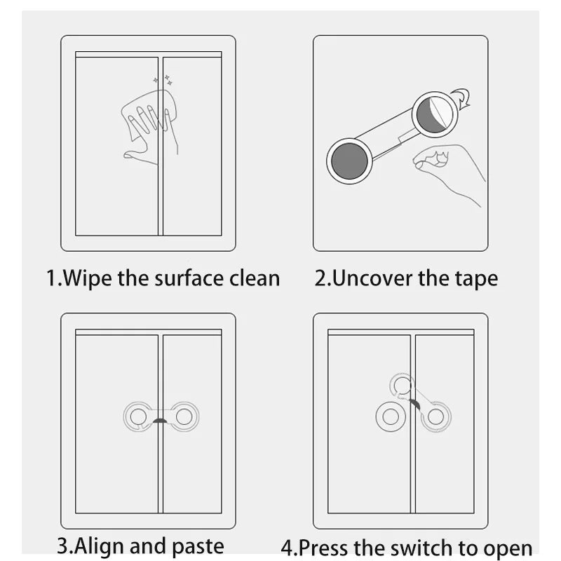 5*10 Pieces Baby Safety Drawer Anti-Pinching Hand Cabinet Drawer Locks Plastic White Safety Buckle for Children Kids Protection