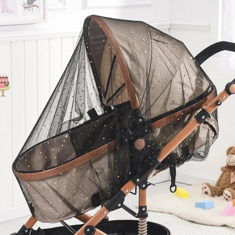 Baby Stroller Mosquito Net Pushchair Cart Insect Shield Net Mesh Safe Infants Protection Mesh Cover Baby Stroller Accessories