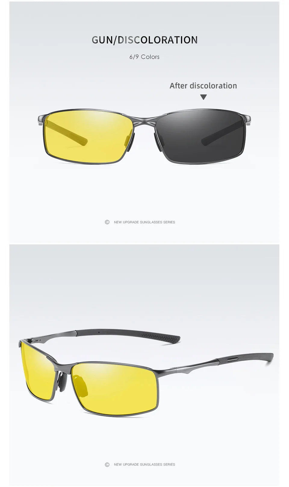 Aoron Polarized Sunglasses Mens/Women Driving Mirror Sun Glasses Metal Frame Goggles UV400 Anti-Glare Sunglasses Wholesale