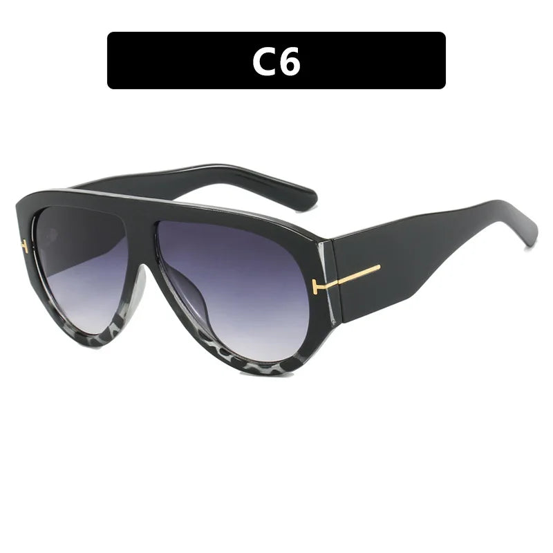New Vintage Woman Oval Shape Sunglasses Brand Designer Sun Glasses Trendy Street Shoot Shades Eyewear UV400 Gafas De Sol