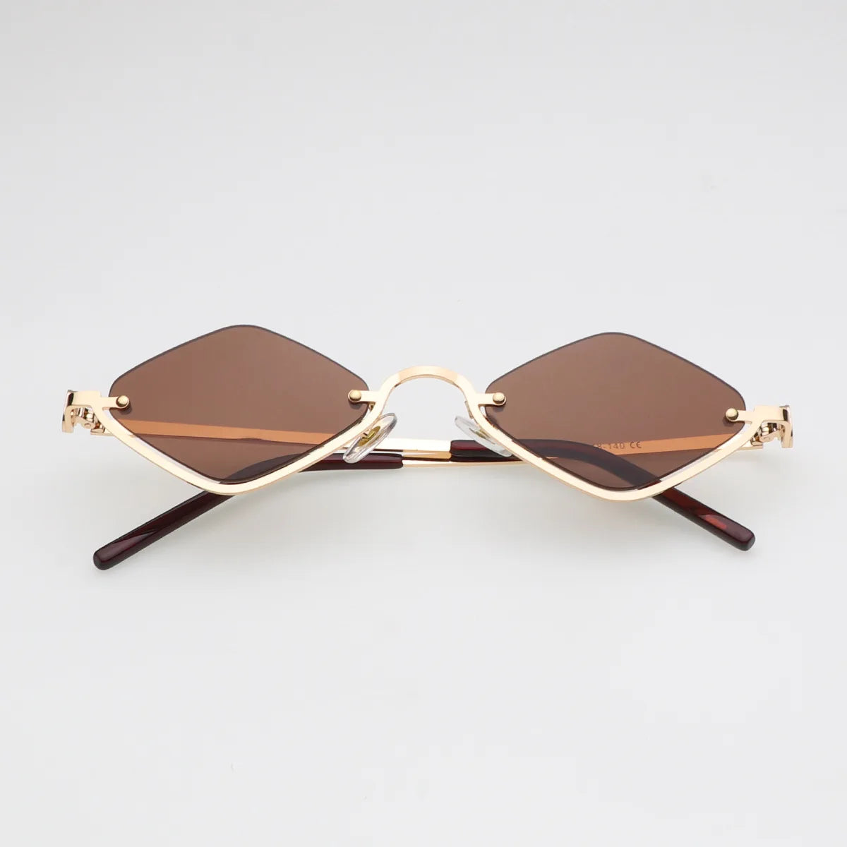 Fashion Small Polygonal Sunglasses Women Luxury Brand Metal Half Frame Sun Glasses Ladies Hipster sexy Cat Eye Shades Vintage