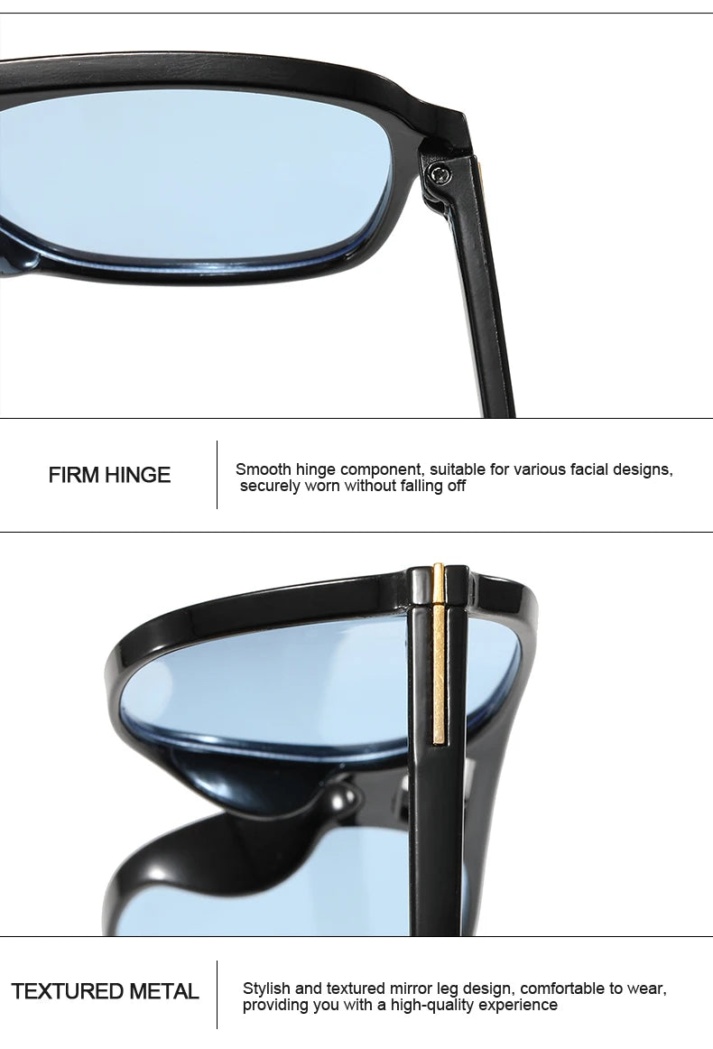 New Fashion Pilot Sunglasses Women Double Bridge Oversized Sun Glasses Oval Goggles Classic Candy Color Design Eyewear UV400