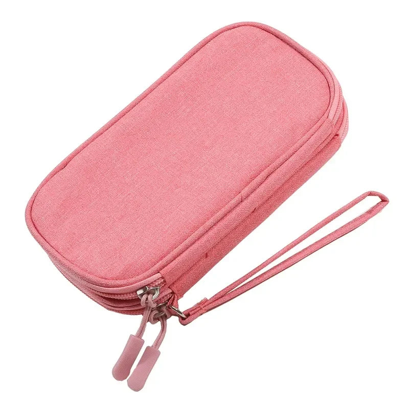 Data Cable Storage Bag Waterproof Portable Carry Case Layers Storage Bag Travel Organizer Bag for Cable Cord USB Charger