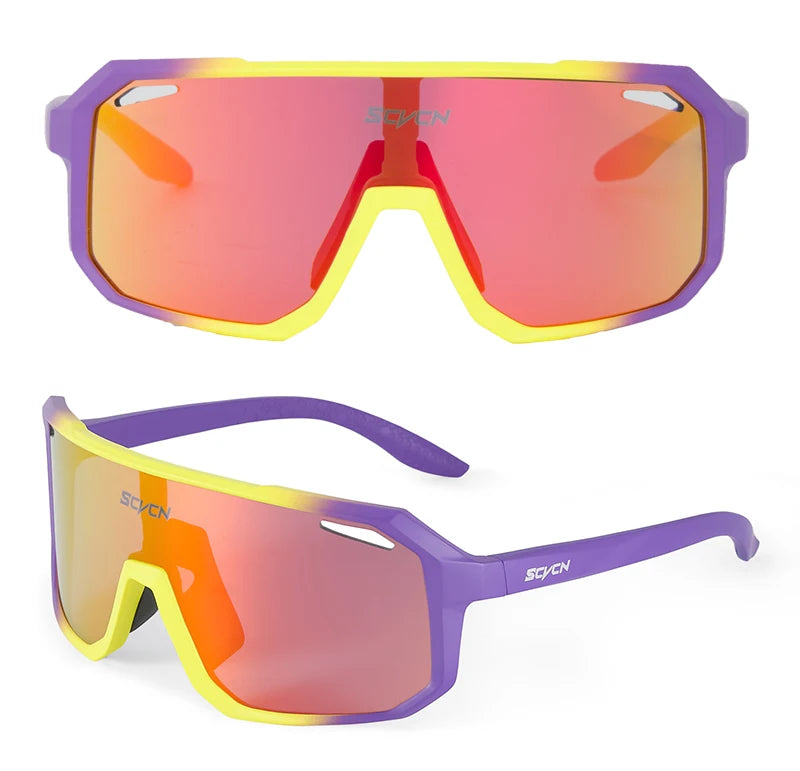 SCVCN Mountain Driving Glasses Cycling Sunglasses UV400 Women Sports Running Eyewear Men Road Bicycle Glasses Bike Goggles