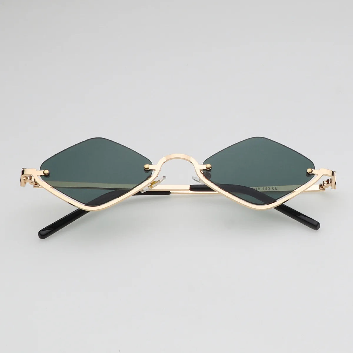Fashion Small Polygonal Sunglasses Women Luxury Brand Metal Half Frame Sun Glasses Ladies Hipster sexy Cat Eye Shades Vintage