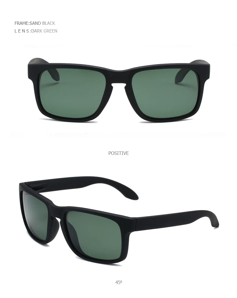 Classic Fashion Square Polarized Sunglasses Men Vintage Plastic Male Sun Glasses Women Stylish Black Outdoor Sports Shades UV400