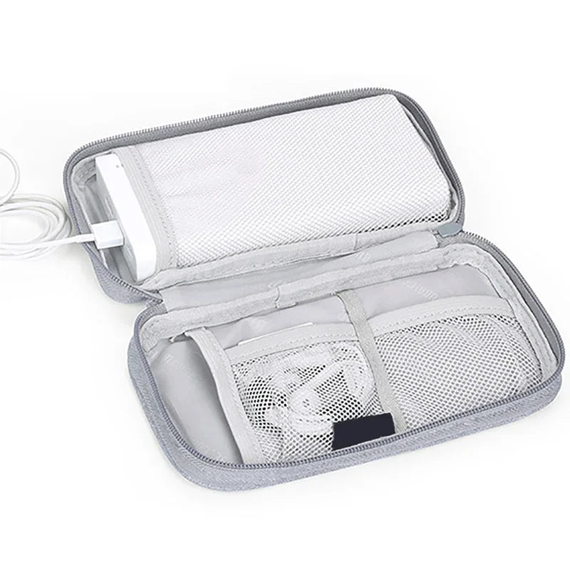 Data Cable Storage Bag Waterproof Portable Carry Case Layers Storage Bag Travel Organizer Bag for Cable Cord USB Charger
