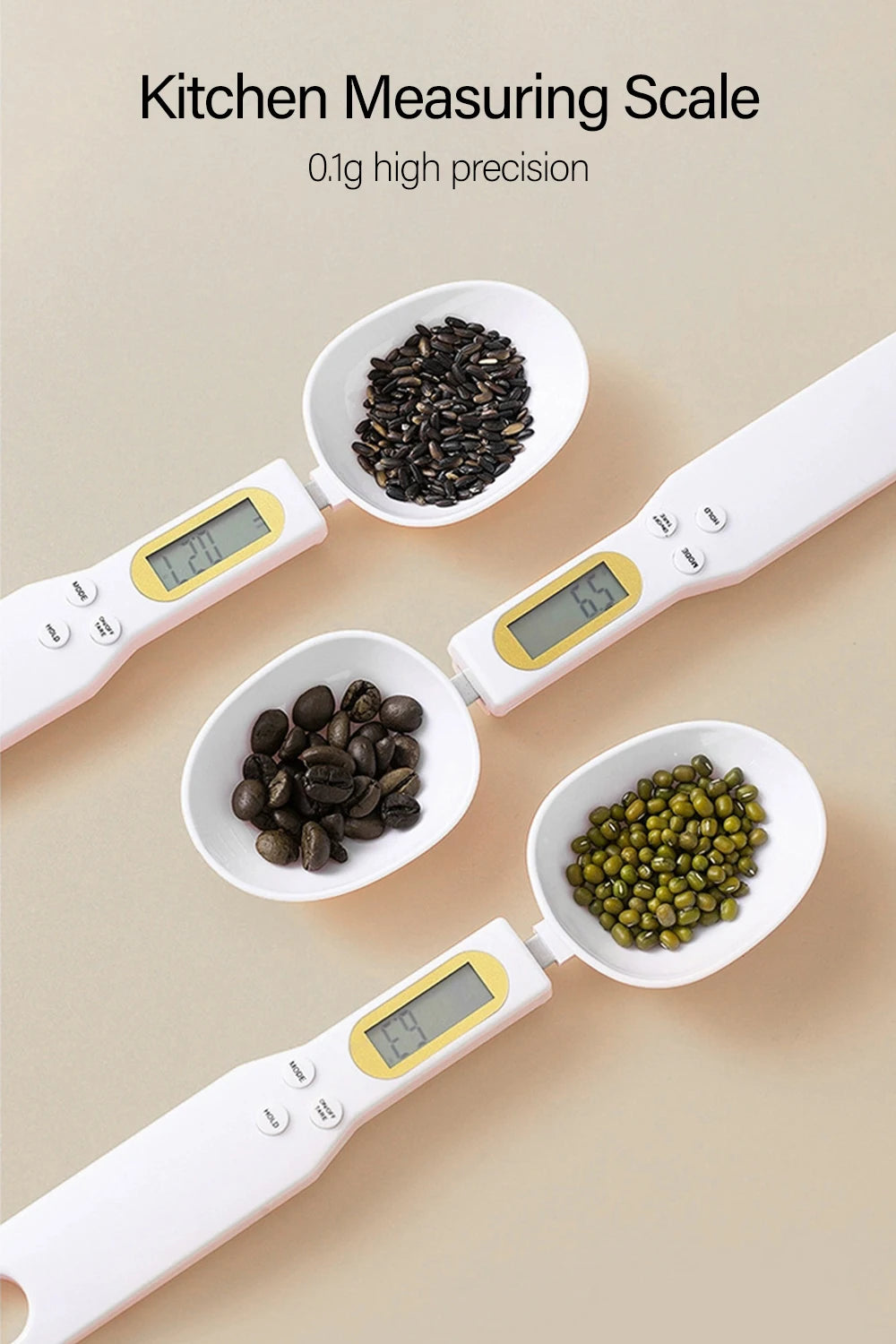 500g/0.1g Weight Measuring Spoon Portable LCD Digital Kitchen Scale Electronic Food Measuring Spoon Scale Kitchen Tool for Food