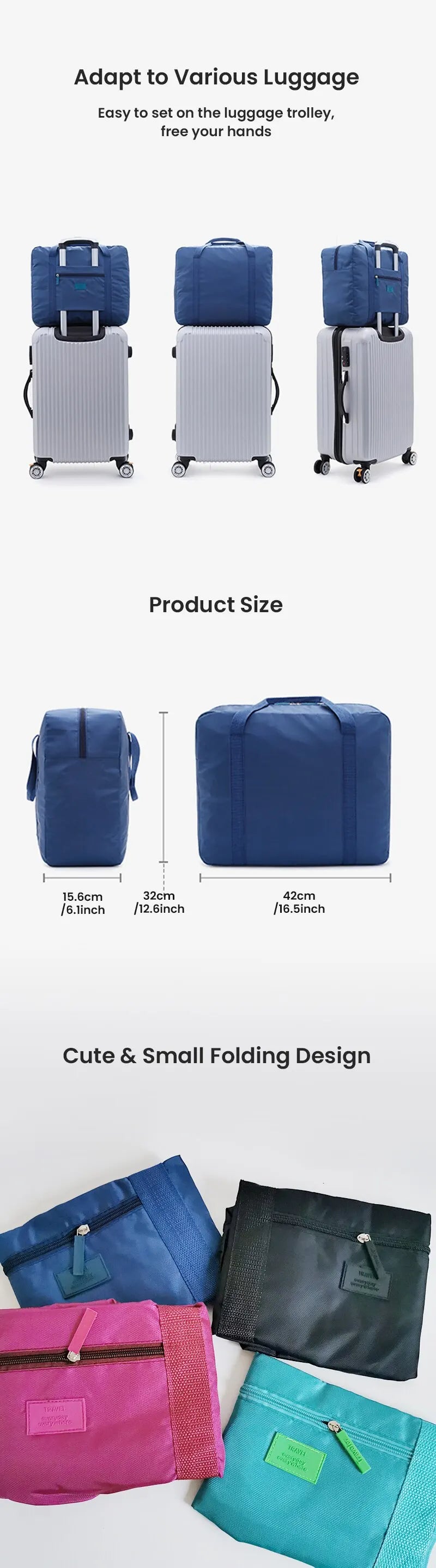 Fashion Travel Duffel Bag Lightweight Foldable Travel Bag for Women and Men Tote Carry On Luggage Bag Weekender Overnight Bag