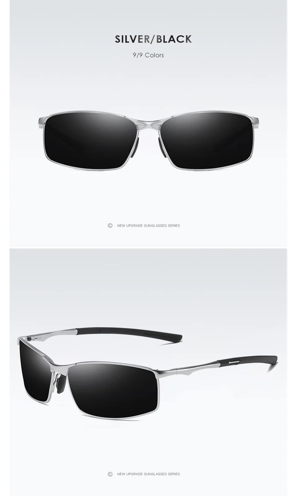Aoron Polarized Sunglasses Mens/Women Driving Mirror Sun Glasses Metal Frame Goggles UV400 Anti-Glare Sunglasses Wholesale
