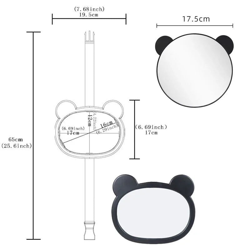 Universal Baby Car Mirror Safe Car Seat Mirror Rear Facing Seat Mirror Adjustable Wide Clear View Shatterproof Car Kids Monitor