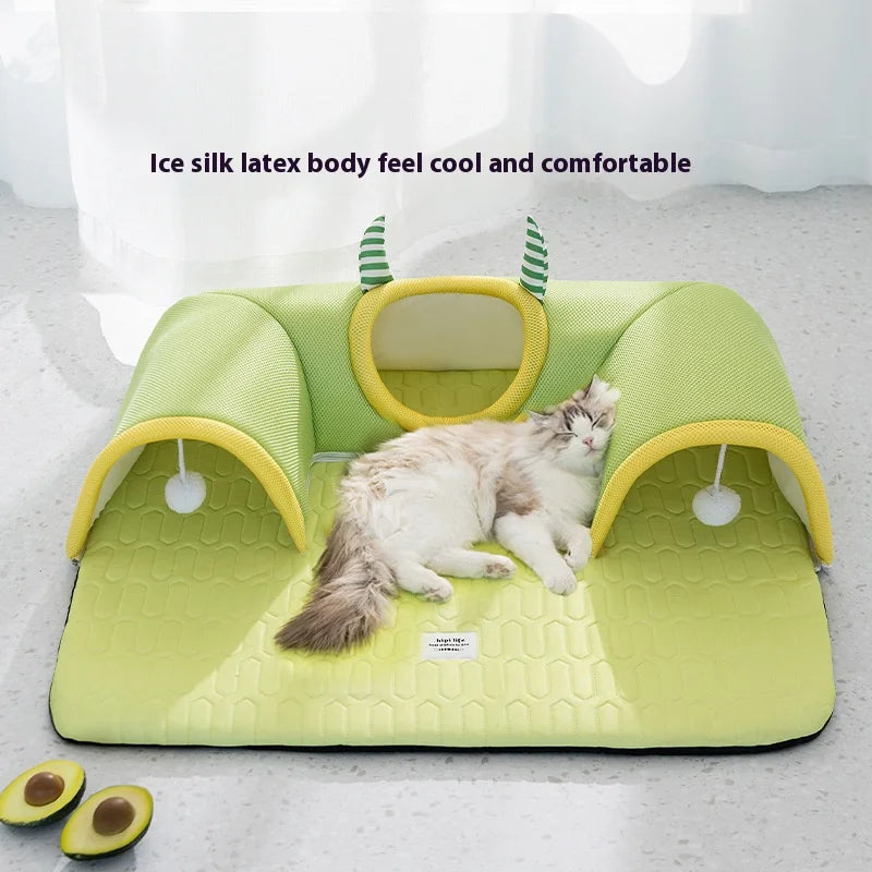 Spring and Summer Breathable Monster Cat Bed Four Season Universal Cat Nest Cat Tunnel Sleeping Pet Nest Cat Mat Cat Accessories