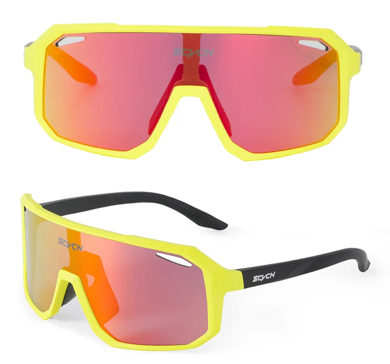 SCVCN Mountain Driving Glasses Cycling Sunglasses UV400 Women Sports Running Eyewear Men Road Bicycle Glasses Bike Goggles