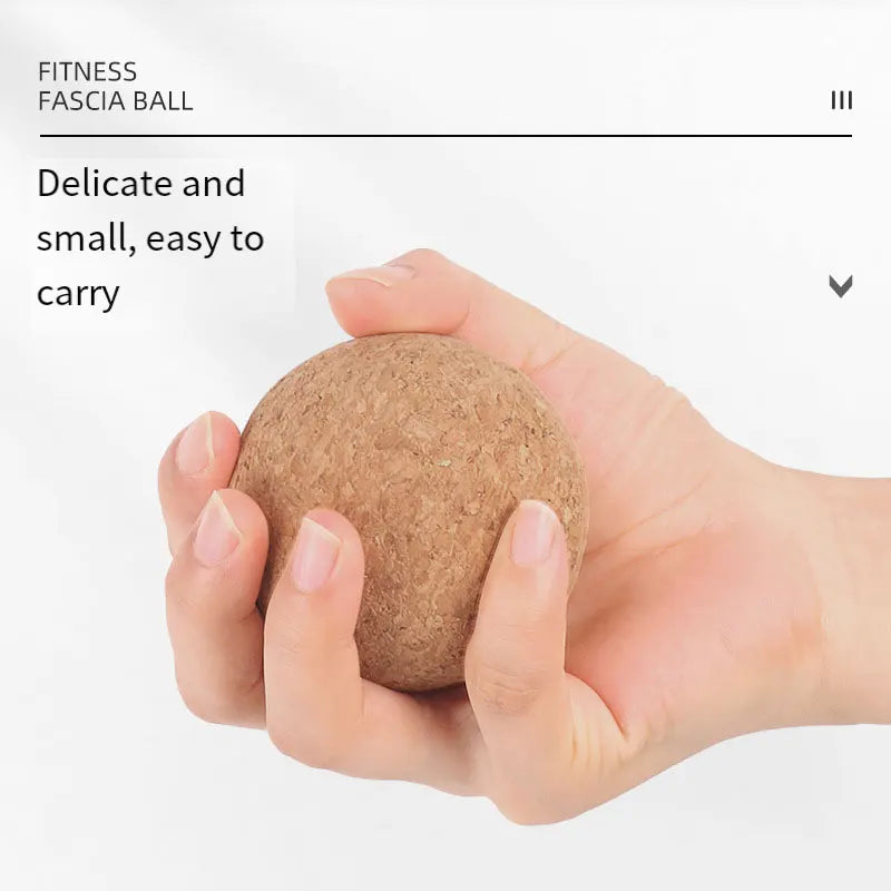1PC/2PC GOUNOD Density Cork Yoga Ball Non-dandruff Yoga Massage Ball Fascia Ball