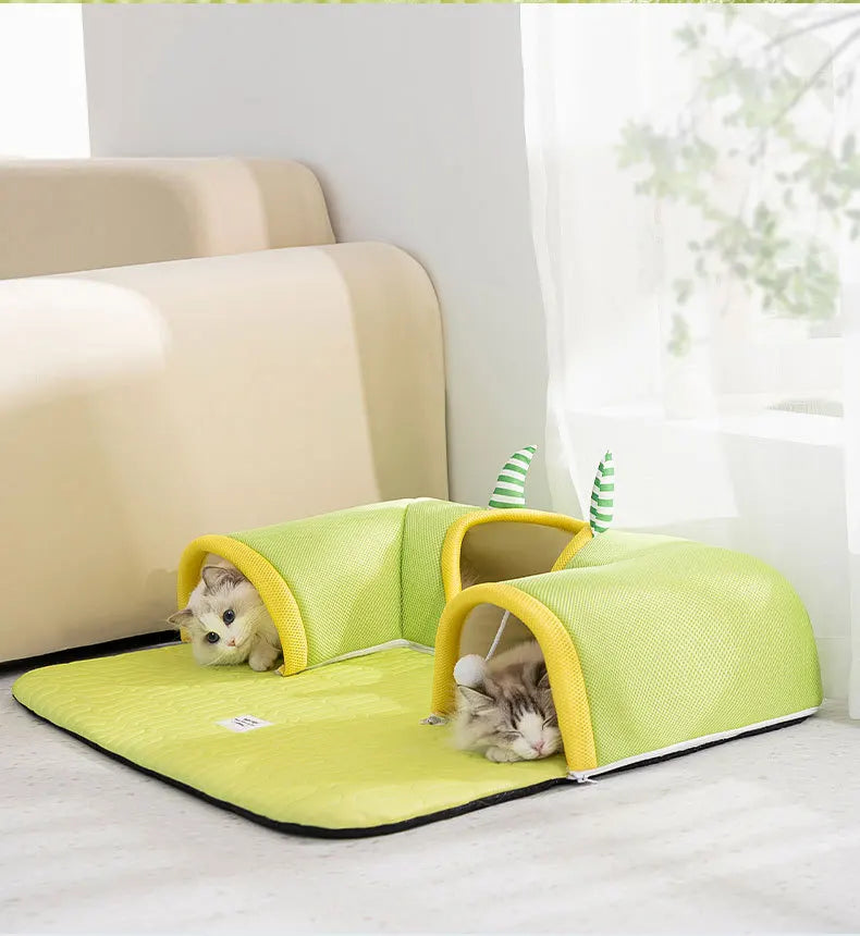 Spring and Summer Breathable Monster Cat Bed Four Season Universal Cat Nest Cat Tunnel Sleeping Pet Nest Cat Mat Cat Accessories
