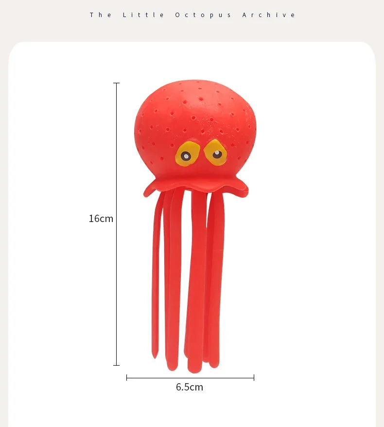 Octopus Baby Bath Toys - Absorbent Squeeze Water Toys Stress Relief Sensory Play - Summer Pool Beach Swimming Fun for Kids