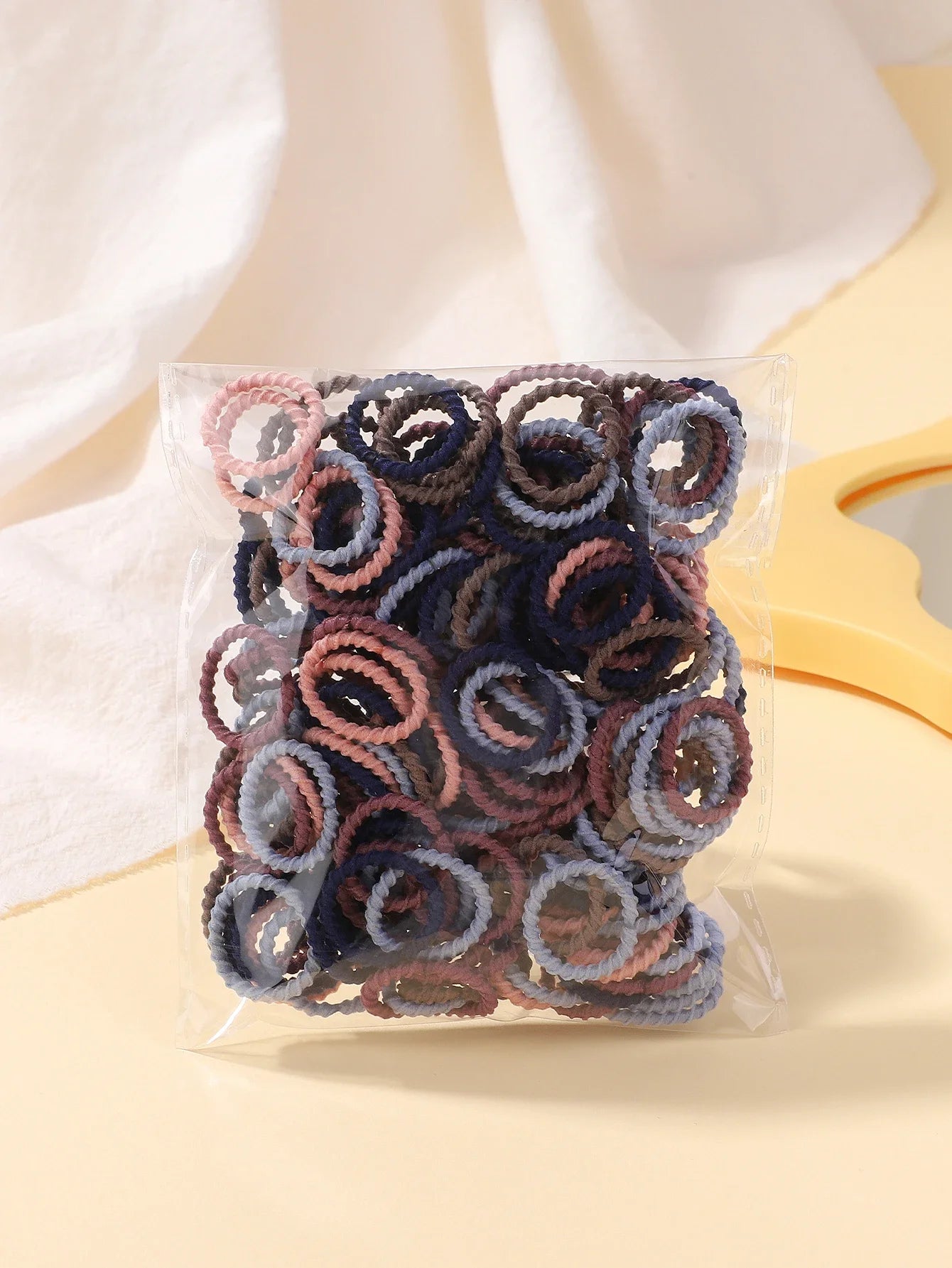 100pcs Baby 2cm Colorful Rubber Band Does Not Hurt The Hair Small Thumb Ring High Elastic Thread Toddler Kids Scrunchies Set