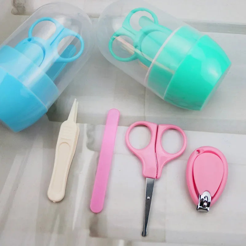 Safe Portable  Nail Clipper Trimmer Tweezer with Box Children Manicure Kit Newborn Baby Nail Scissor Baby Nail Care Tool Kid