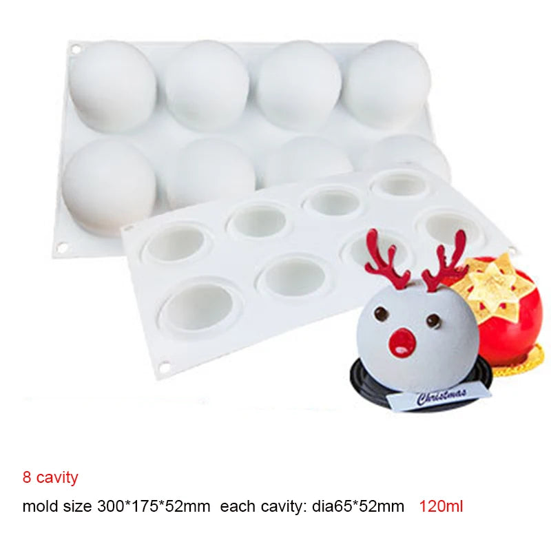3D Sphere Silicone Mold For Mousse Cake Baking Ball Shape French Dessert Chocolate Truffle Pastry Tools Kitchen Accessories Item